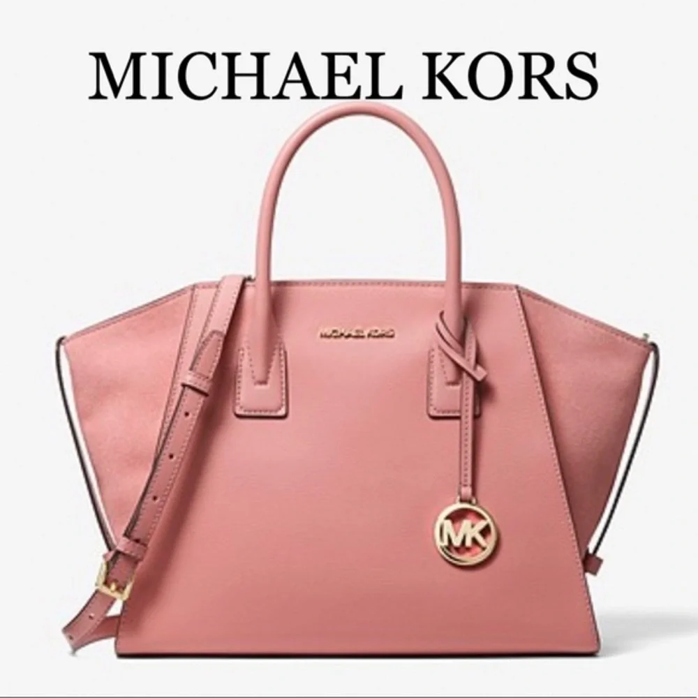 MICHAEL KORS Avril Large Leather Top-Zip Satchel
